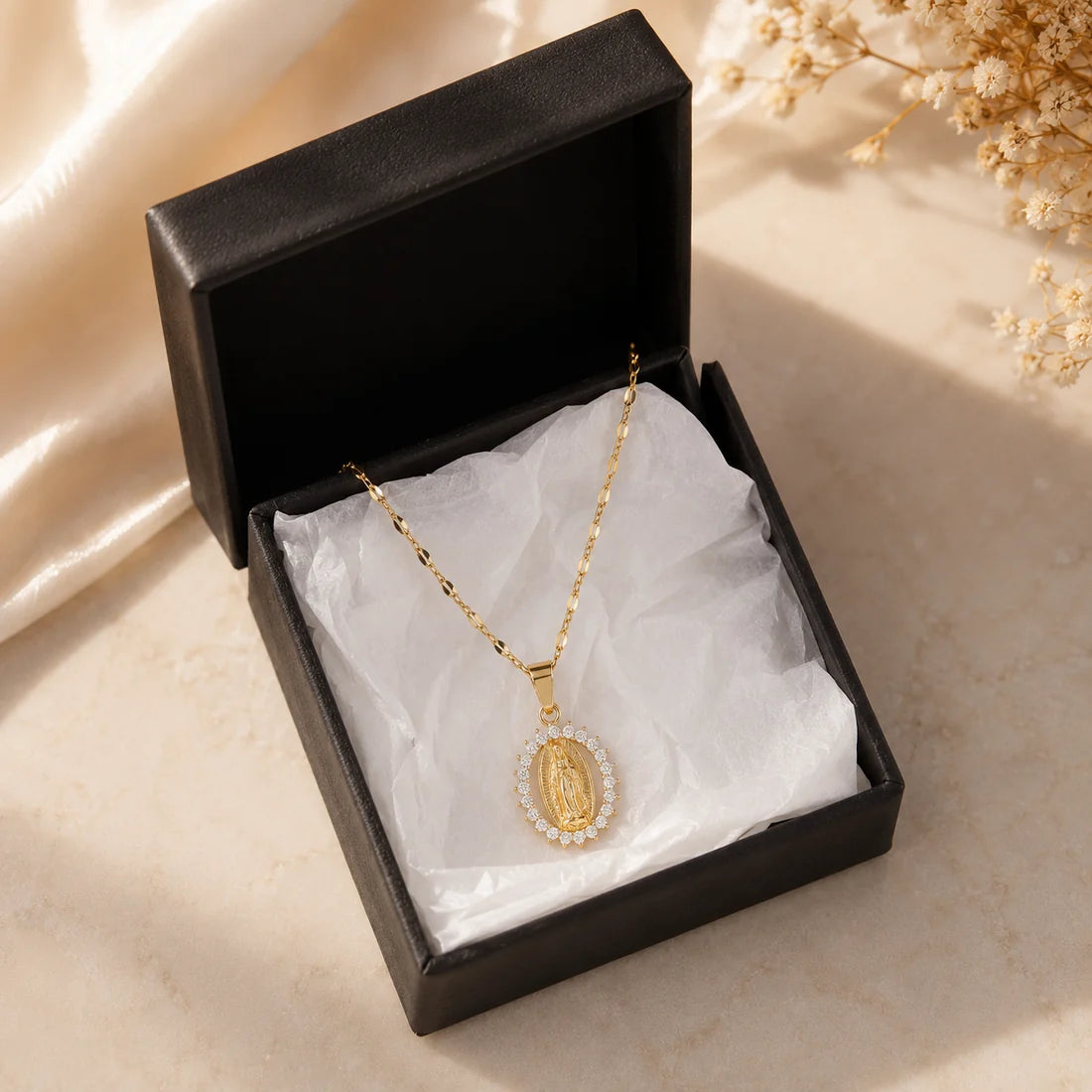 Collar Virgen de Guadalupe · Devoción Dorada
