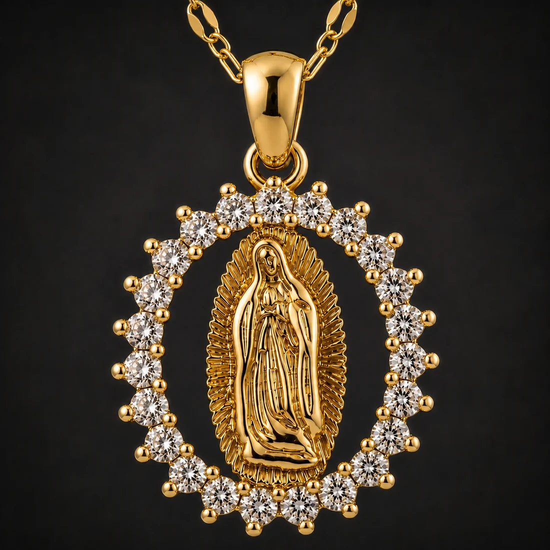 Collar Virgen de Guadalupe · Devoción Dorada